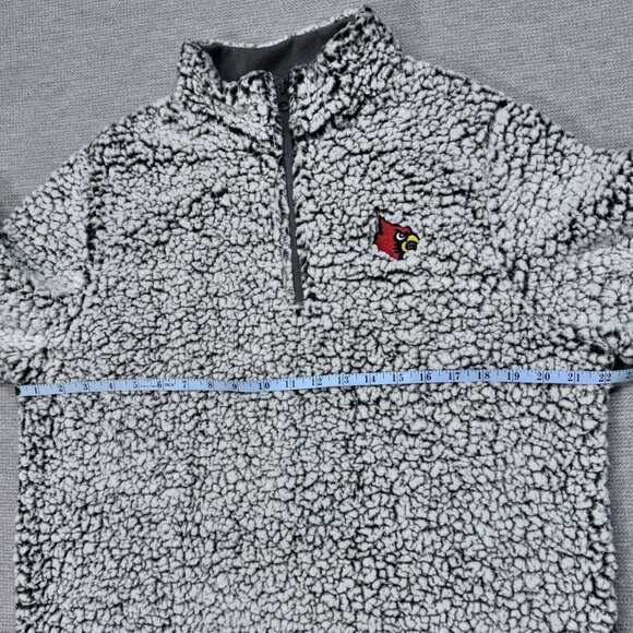 North & Acrux Womens Gray Cardinal Sherpa 1/4 Zip Pullover Jacket Long Sleeve XL - Picture 9 of 12